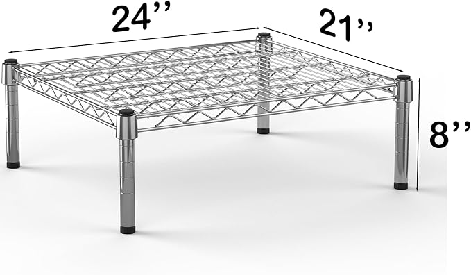 21''W x 24''L x 8''H Chrome Plated Wire Dunnage Rack | Off The Floor Storage