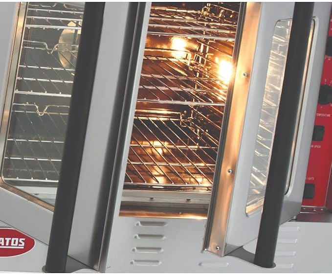 Kratos Commercial Electric Convection Oven, Full Size Double Stack Mobile Stainless Steel Electric Oven for Restaurants, 3 Phase, 208V (29Y-062)