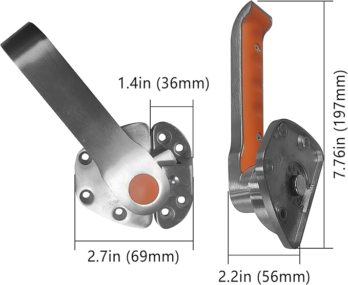 Steam Cabinet Door Handle Stainless Steel Cooler Steam Cupboard Door Latch Steamer Oven Cabinet Door Handle Kitchenware Accessories (Left)