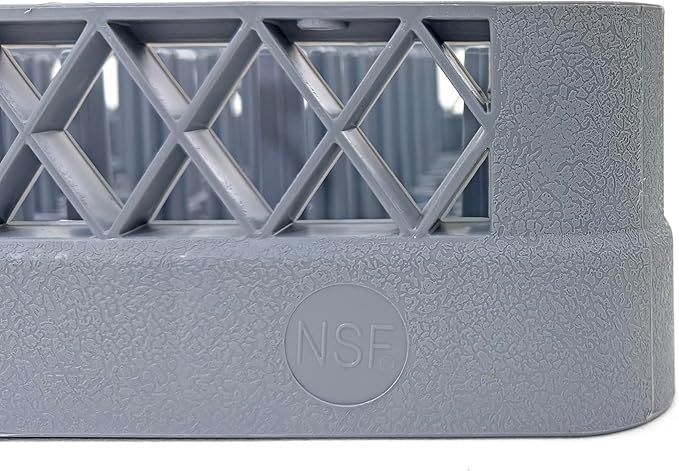 Peg Plate Rack for Commercial Dishwasher | Full Size Tray Rack | Polypropylene (Gray)