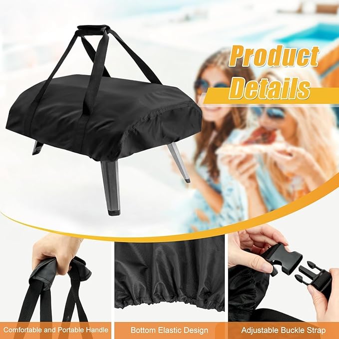 Pizza Oven Cover for ooni Koda 16,Waterproof Pizza Oven Accessories Carry Cover for Outdoor,600D Pizza Oven Covers with Pocket