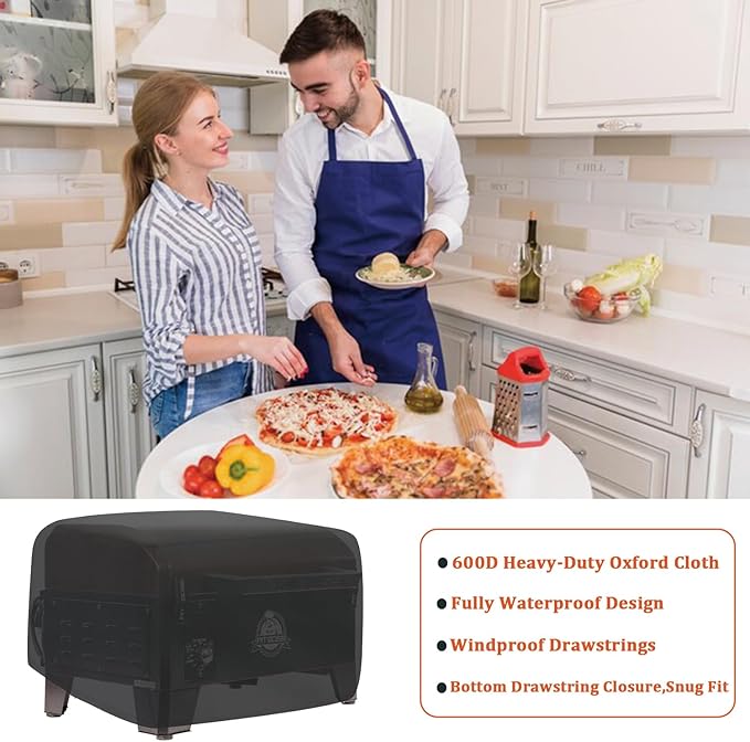 Tabletop Grill Cover for Pit Boss 10697, Waterproof Wood Pellet Smoker Cover for Pitboss 10697 Table Top Wood Grill, Outdoor Grill Accessories for Pit Boss Portable 150 Pellet Grill 24 inch