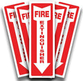 iSYFIX Fire Extinguisher Signs Stickers – 5 Pack 4x12 Inch – Premium Self-Adhesive Vinyl Decal, Laminated for Ultimate UV, Weather, Scratch, Water & Fade Resistance, Indoor & Outdoor