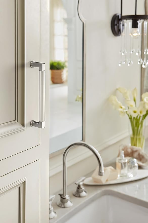 Amerock Ballard 5-1/16 inch (128mm) Center-to-Center Polished Nickel Cabinet Pull, BP37644PN