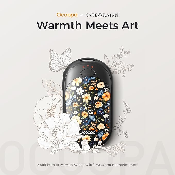 OCOOPA Magnetic Hand Warmers Rechargeable 2 Pack, UL Safety Heat 100-126°F, 3-Settings, Pocket-Sized, Max. 8 Hrs Long Lasting,Great for Raynauds, Golf, Hunting, Camping, Gifts for Men Women, UT3 Lite