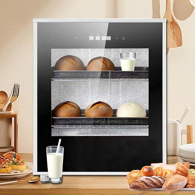 40L Electric Dough Proofer and Fermentation Cabinet - Stainless Steel Proofing Box with Digital Thermostat & Humidity Control for Artisan Bread, Pizza Dough, Pastry Making