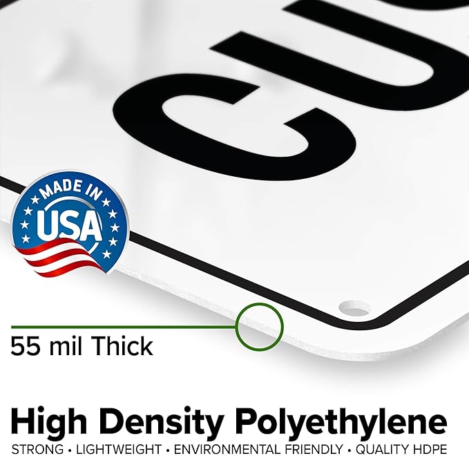 Custom warning Sign, Ansi Sign, Osha Compliant, 7x10 Inches, 55 mil thick HDPE (high density polyethylene), Made in USA by My Sign Center