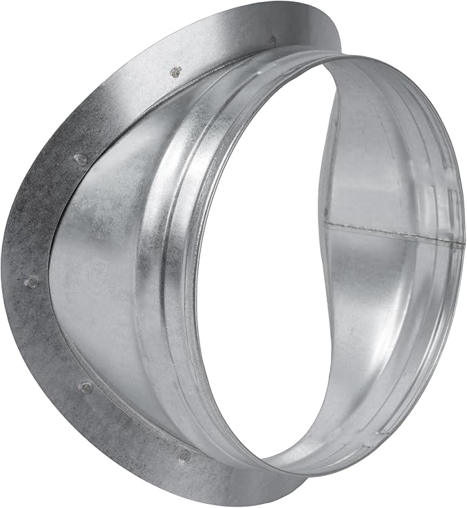 Galvanized Steel Saddle Takeoff – Round 90 Degree Splitter for 10” Duct with 8" Outlet Branch Connector - Range Hood Duct Adapter - Heavy Duty Supply/Exhaust Air Ventilation Duct Work Collar