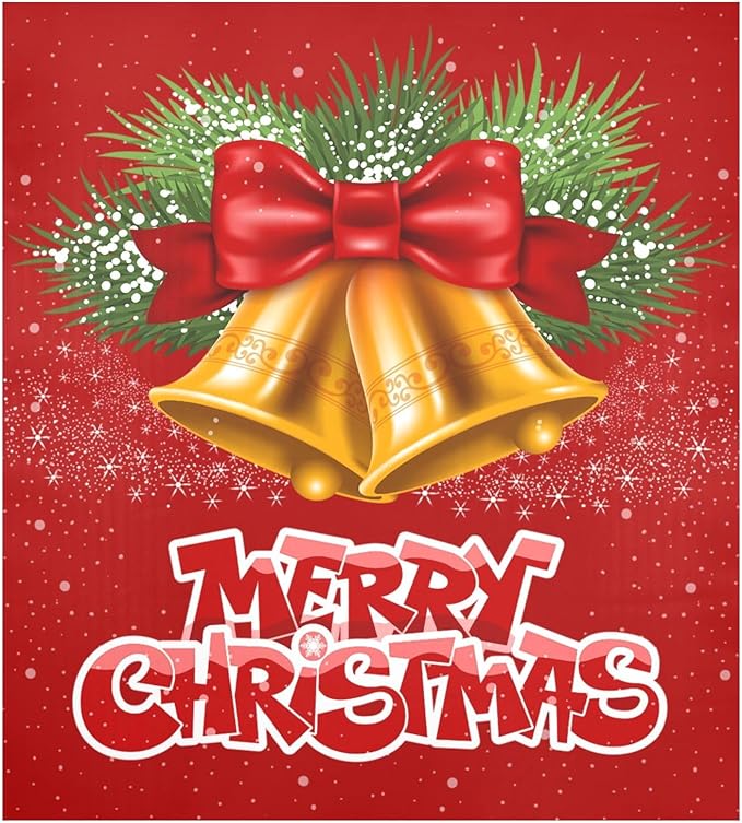 Christmas Bells Bow Dishwasher Magnet Cover Sticker Magnetic Refrigerator Panel Front Door Fridge Microwave Decal Decorative