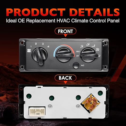 3518702C93 A/C Hearter Climate Control Module Panel Compatible with 2000-2021 International 9100 9200 9400 9900 5500I 5600I HX515 HX615 Replace 3518702C92 703460AT 5011931R91