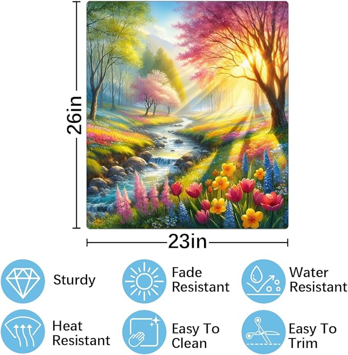 Dishwasher Magnet Cover Flower Forest Rainbow Dishwasher Decorative Cover Front Dishwasher Door Cover Reuseable Dishwasher Cover Panel Decal for Kitchen Refrigerator Home Appliances 23" X 26"