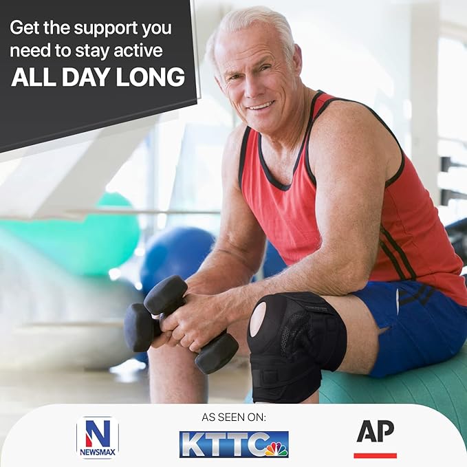 DR. BRACE ELITE Knee Brace with Side Stabilizers & Patella Gel Pads for Maximum Knee Pain Support and fast recovery for men and women-Please Check How To Size Video (Pluto, Medium)