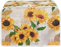 Vintage Sunflower Print Toaster Cover 4 Slice Dustproof Covers Small Appliance Cover Bread Maker Covers Dust Protection Kitchen Accessories