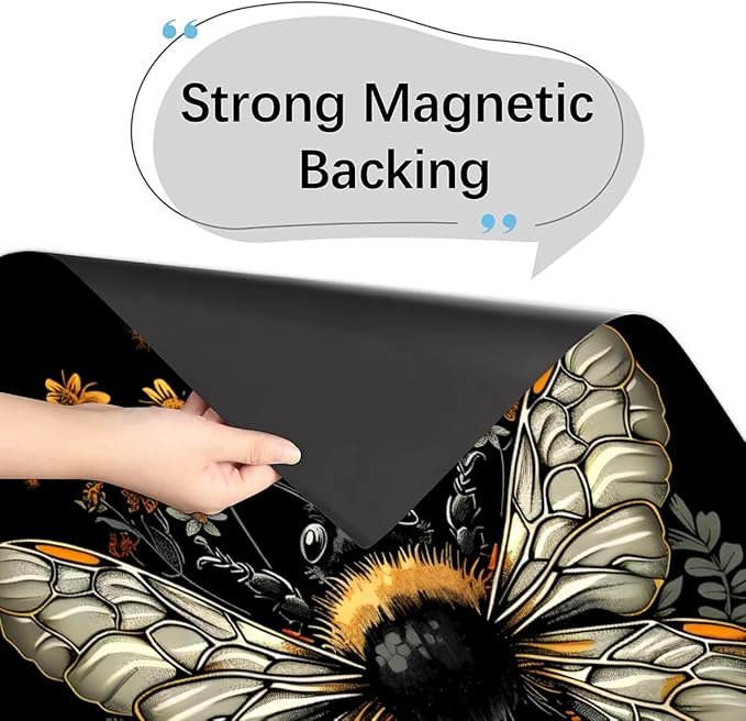 cfpolar Dishwasher Magnet Cover for The Front Dishwasher Door Cover Panel Decals Vintage Bee Flower Magnetic Refrigerator Cover for Kitchen Farmhouse Home Decor（23 X 26 in）