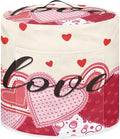TODIYADDU Love Print Pressure Cooker Cover with Handle and Storage Pocket for Extra Accessories - Portable Kitchen Small Appliance Dust Protective Case for Air Fryer Toaster