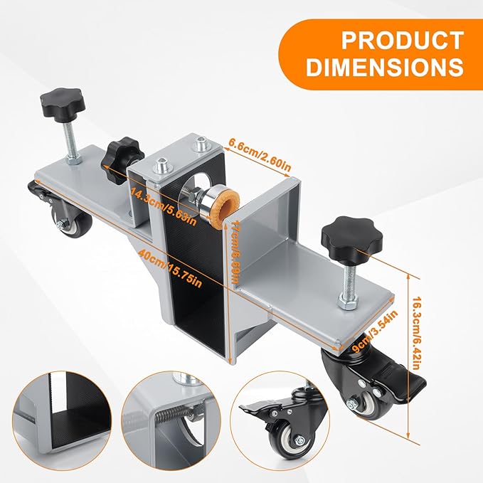 2PCS Door Installation Tool Kit,Heavy Duty Door Lifter Dolly for 1-3/8" to 2-1/2" Pre-Hung, Slab, Front Doors,Steel Door Dolly Installation Tools for Commercial & Residential Use