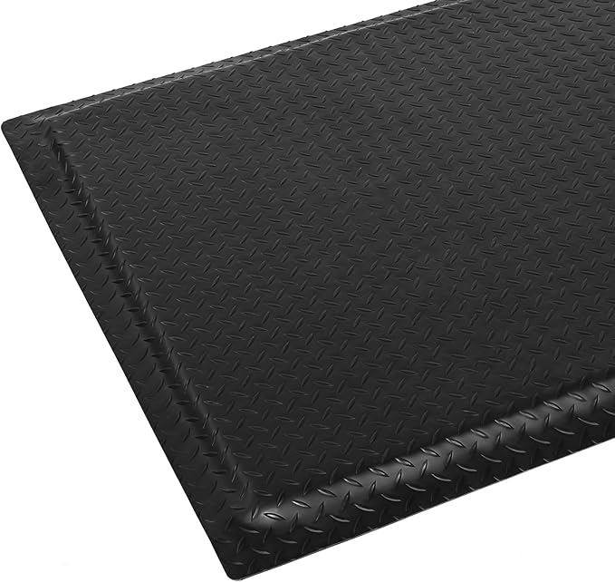 Anti Fatigue Mats Industrial 3' x 6' 15/16" Thick Ergonomic Standing Mat Commercial Kitchen Mat Heavy Duty Diamond Plate Cushioned Shop Floor Mats Helps Relieve Back and Leg Soreness