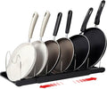 Expandable Pot and Pan Organizer Rack with 7 Stainless Steel Adjustable Shelves, for Neatly Storing Cookware, Pots, Pans, Lid (Style 2)