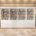 Vyre 71" Tall Farmhouse Pantry Cabinet Set of 4, Large Freestanding Storage Cabinets with Drawers and Adjustable Shelves, Versatile Hutch for Kitchen, Dining Room, or Living Room, White
