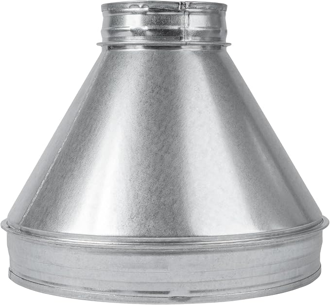 10" to 4" Inch Round Duct Reducer - Male Fit Galvanized Steel Pipe Increaser - Coupling for Round Duct Ventilation Systems - Heating & Cooling, HVAC