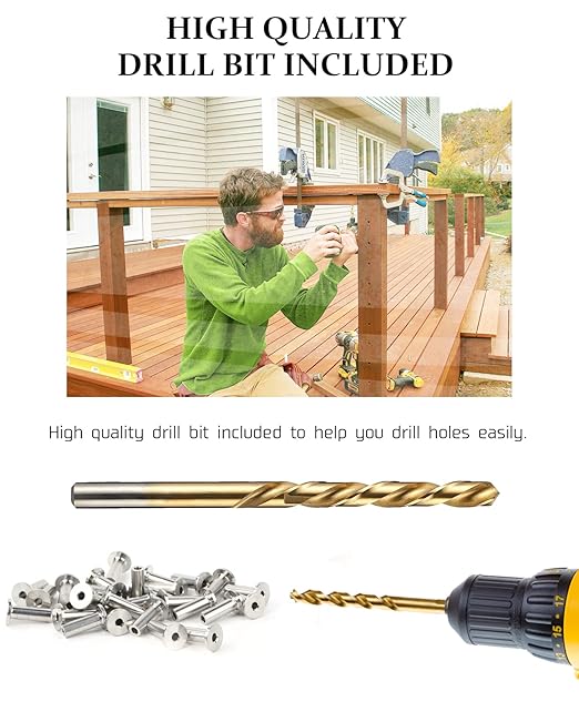 Atibin Rope Wood Railing Sleeves Protector Stainless Steel Railing Sleeves Protective Cable Handrail Railing Sleeves Wire 1/8inch 30pcs