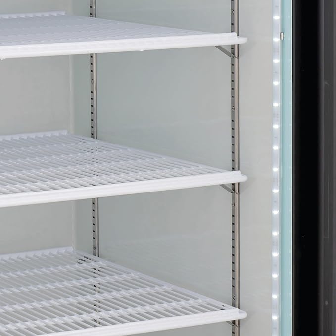 Kratos Commercial Freezer Display Merchandiser - 1 Self Closing Swing Door, 31"W, Black (67K-218)