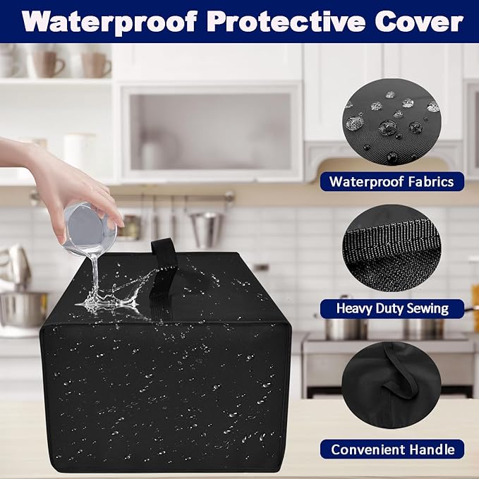 Toaster Cover Waterproof Heat-Resistant Dustproof Protective Case Heavy Duty Cover for Mueller UltraToast 4 Slice MT-110ss/Elite Gourmet ECT-3100 Long Slot 4 Slice Toaster