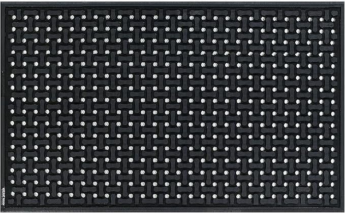 M+A Matting Comfort Flow Anti Fatigue Mat - Grease Proof, Oil Proof, Odor Resistant, Lightweight Commercial Kitchen Mat for Wet Areas – Black (3' x 5')