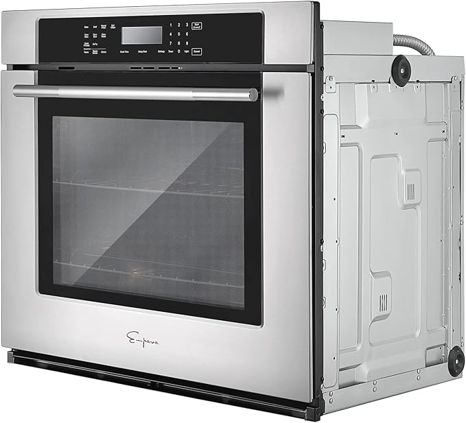 Empava 30" Electric Single Wall Oven Air Fryer Combo Convection Oven Built-in 10 Cooking Functions with LED Digital Display Convection Fan Touch Control in Stainless Steel EMPV-30WO04
