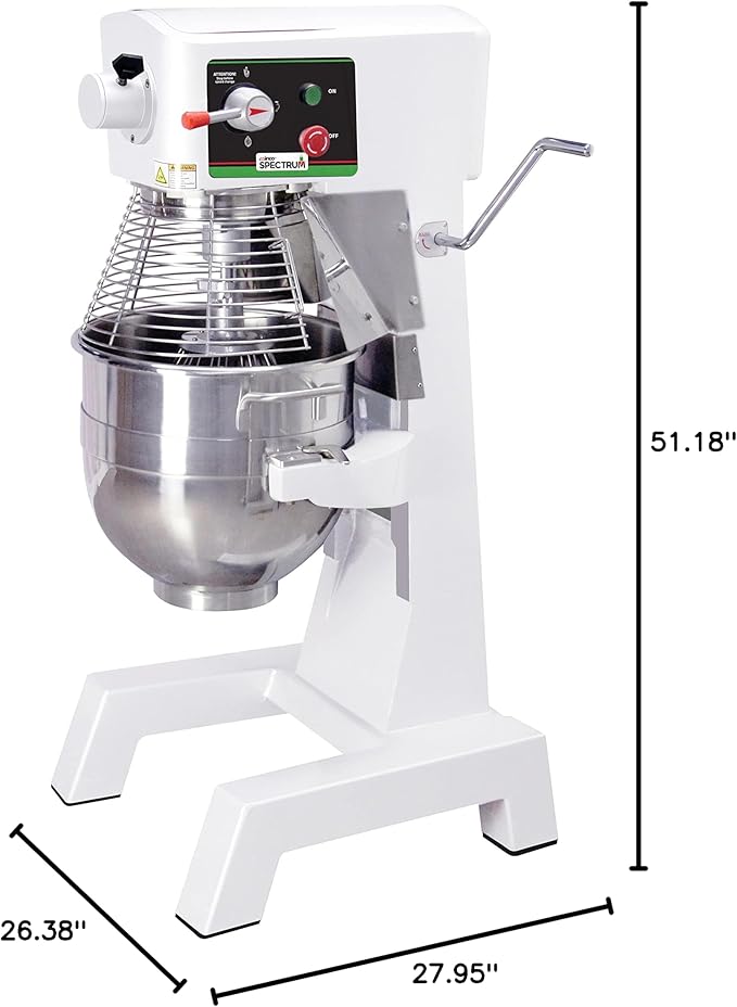 Winco Commercial-Grade Planetary Mixer with Hub, 30 Liter