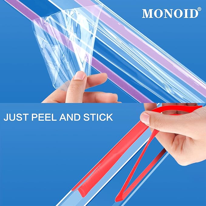 6PCS Clear Self-Adhesive Wall Corner Protectors，Corner Guards & Edge Protector for Wall Door Frame Cabinet Baseboard & Door, Table, Stair (35.4" X 1.18")