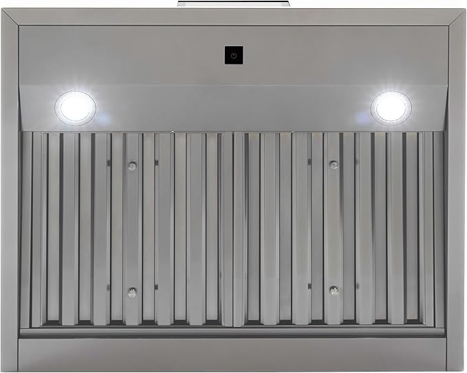 36 Inch Professional Range Hood, 1000 CFM Wall Mount Vent Hood with Efficient, Ultra-Quiet Multi-Speed DC Motor, LED Lights - Stainless Steel