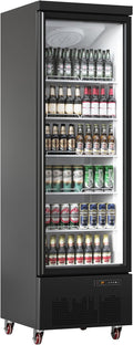 PeakPursuit Commercial Refrigerator 17.7 Cu.ft Beverage Cooler, Glass Door Display Fridge with 5 Adjustable Shelves, Large Capacity Bar Fridge for Restaurant, Store, Upright Freezer for Home, Black