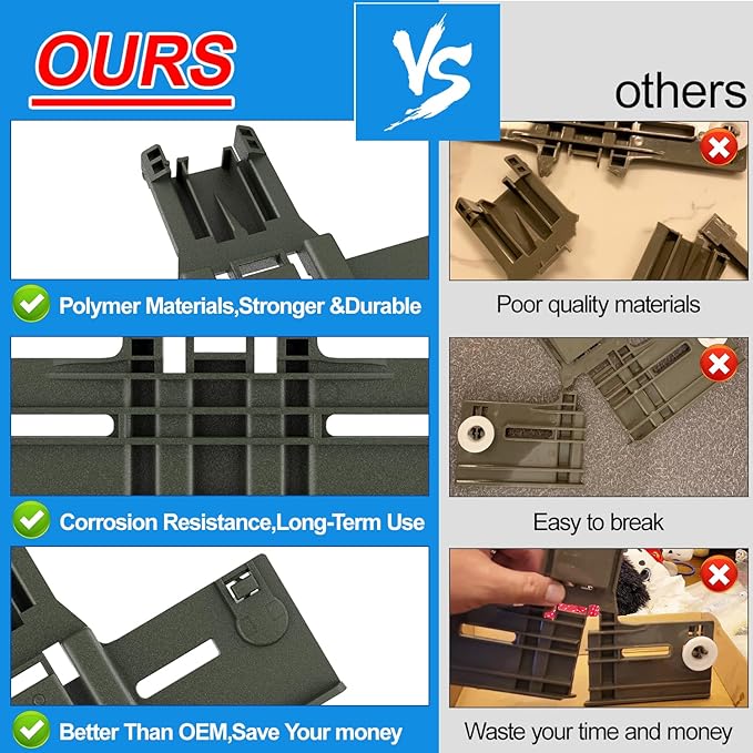 Upgraded W10350375 W10712395 Dishwasher Top Rack Adjuster Parts for Whirlpool WDTA50SAHZ0 Dishwasher Parts WDT750SAHZ0 WDT730PAHZ0 WDT970SAHZ0 Upper Rack Parts,For Kenmore 665 Dishwasher Top Rack Part