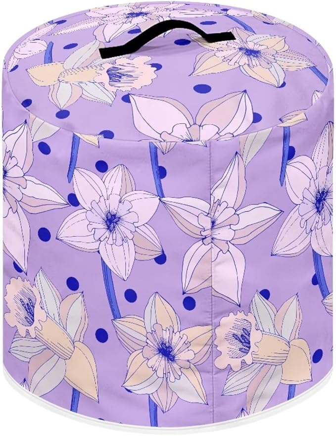Purple Floral Dust Cover Instant Pot Heavy Duty Waterproof Dust Pressure Cooker Cover Case for Instant Pot Pressure Cooker Instant Pot Appliance Covers Pressure Cooker Size L