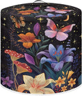 Air Fryer Cover Dust Cover, Machine Washable Appliance Covers for 3 Quart Air Fryer & Pressure Cooker Kitchen Appliance Accessories with Pockets, Butterfly Flower
