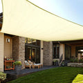 LOVE STORY Custom Size 8' x 12' Butter Cream Sun Shade Sail Canopy Commercial Rectangle Sail Shade Fabric for Patio Garden Backyard Pool (Customized)