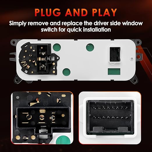 599-212 HVAC Control Module A/C Heater Climate Panel Switch Compatible with Dodge Ram 1500 2500 3500 2002-2005 & Dakota 2001-2004, Replaces# 55055905AA 55055905AD 55056246AA