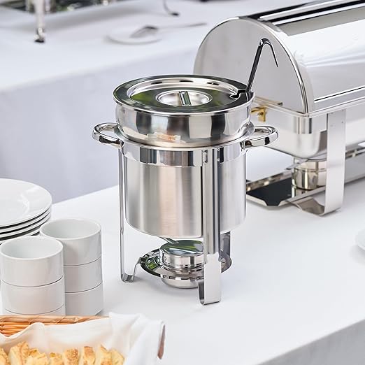 Winco 207 Stainless Steel Soup Warmer, 7-Quart, Medium