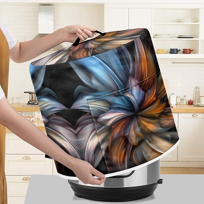 Flashideas Boho Floral Pressure Cooker Cover for Women Dust-proof Cover for Rice Cooker Air Fryer Kitchen Appliance Covers with Top Handle and Pocket Home Kitchen Decor Gifts for Friends