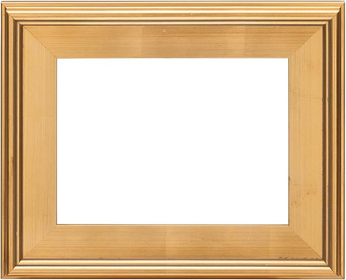 Creative Mark Plein Air Style Frame, Hand Leafed Gold, 9x12-2.75" Wide Moulding with 1/2" Rabbet Depth, Open Back W/O Glazing, Museum Quality, For Art Panels, Stretched Canvas, Pictures & More