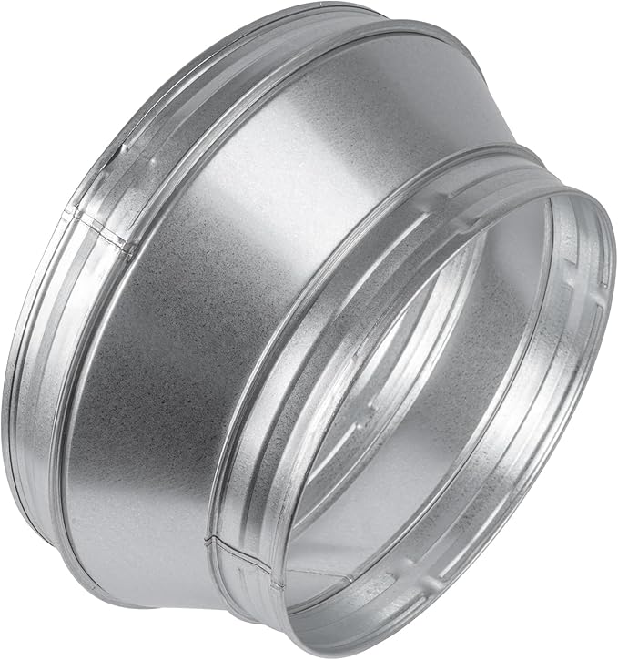 12.5" to 10" Inch Round Duct Reducer - Male Fit Galvanized Steel Pipe Increaser - Coupling for Round Duct Ventilation Systems - Heating & Cooling HVAC - Vent Pipe Adapter, Duct Connector
