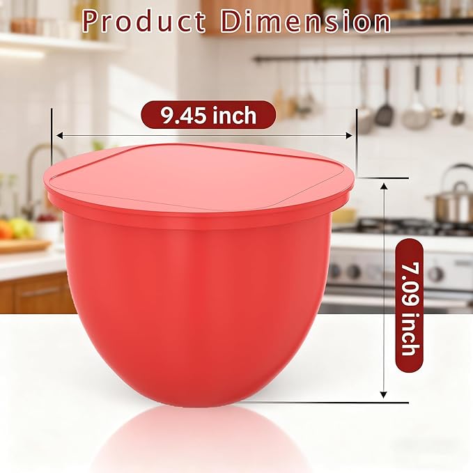 Silicone Bowl Liners for Kitchen,Silicone Liners Mixer for 5 Qt Tilt-Head KitchenAid Mixers,Mixer Bowl Accessories and Attachments with Lids,3PCS