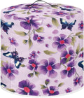 Purple Butterfly Flower Dust Cover for Kitchen Instant Pot Accessories Appliance Cover Quart Pressure Cooker Air Fryer Rice Cooker Kitchen Appliance Dust Covers with Storage Pockets Size M