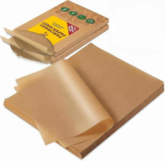 Katbite 400Pcs 9x13 inch Heavy Duty Unbleached Parchment Paper, Parchment Paper Sheets for Baking Cookies, Cooking, Frying, Air Fryer, Grilling Rack, Oven(9x13 Inch)