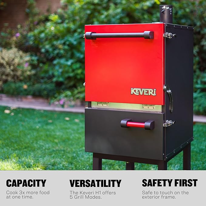 Keveri H1 Medium Rare | Multi-Purpose Charcoal Oven | Grill, Smoker, Roast, Bake, Pizza Oven