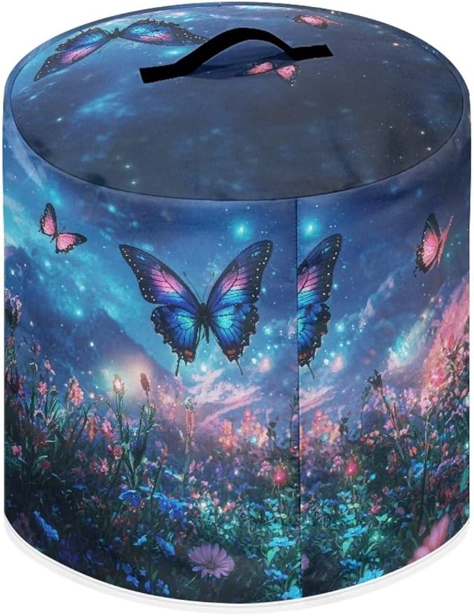 Purple Butterfly Dust Cover Compatible with 8 QT Instant Pot and Extra Accessories for Electric Pressure Cooker Rice Cooker and Air Fryer Insulated Protector Cover Keep Appliance Clean
