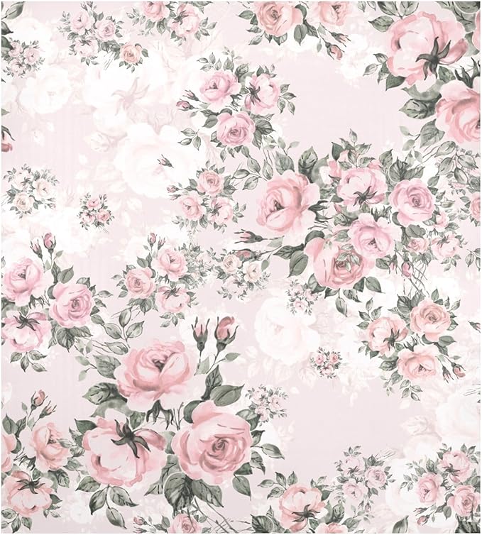 Floral Pink Roses Bouquets Dishwasher Magnet Cover Sticker Magnetic Refrigerator Panel Front Door Fridge Microwave Decal Decorative Vinyl