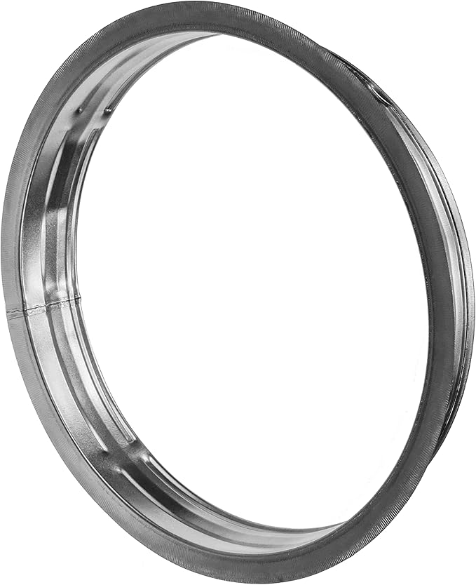 Repa Market 12'' Inch Metal Duct Connector Flange - Air Tight Vent Duct Collar - for Connecting Exhaust, Intake Flex and Straight Ducting - Heating, Cooling Universal HVAC Adapter - Home, Commercial