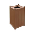 GT2026BRN Recycled Plastic Top Load Trash Container, 26 Gallons, 18"x18"x34", Brown